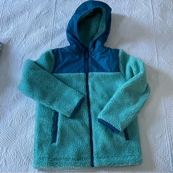 NWT Lands End Kids Sherpa Fleece Hooded Jacket size small - Picture 7 of 10